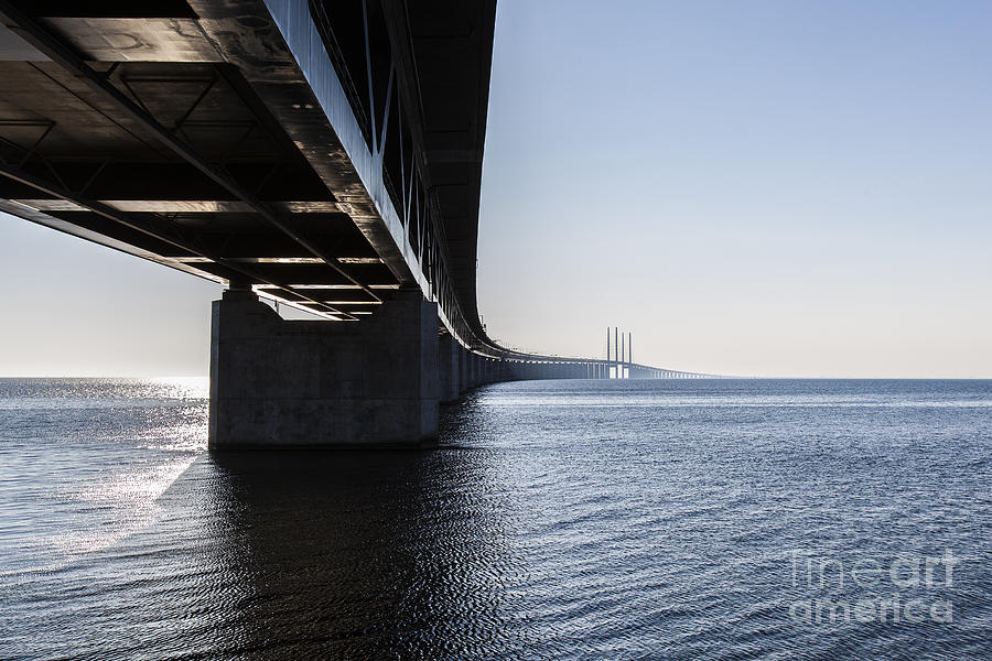 Concrete Photograph - Oresund Bridge,oresunds Bron, Bridge On by Babaroga Concrete Photograph - Oresund Bridge,oresunds Bron, Bridge On by Babaroga