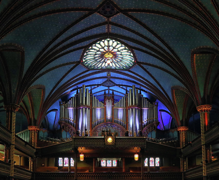 Organ at Notre-Dame Basilica Photograph by Dave Mills