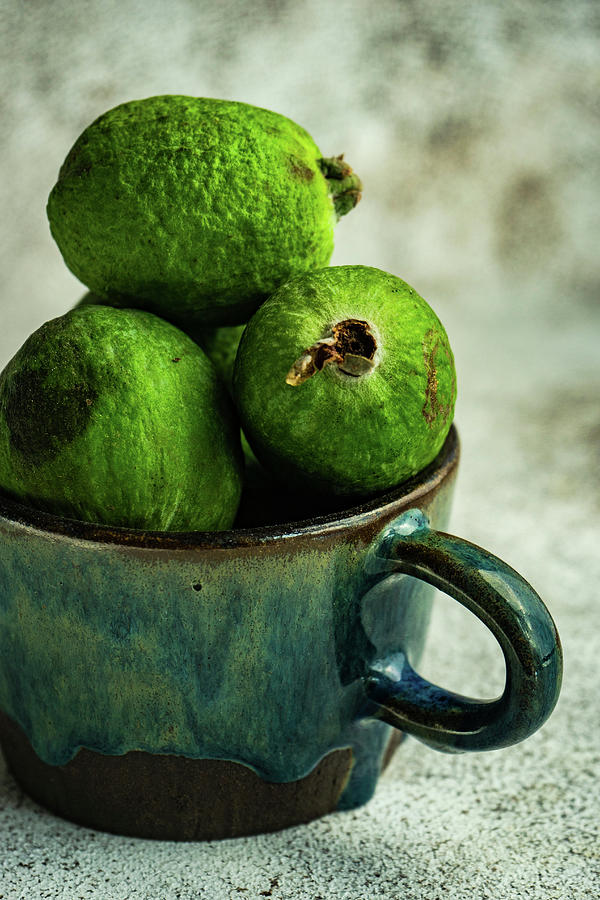 Organic And Ripe Feijoa Fruits As A Healthy Food Concept Photograph by Anna Bogush