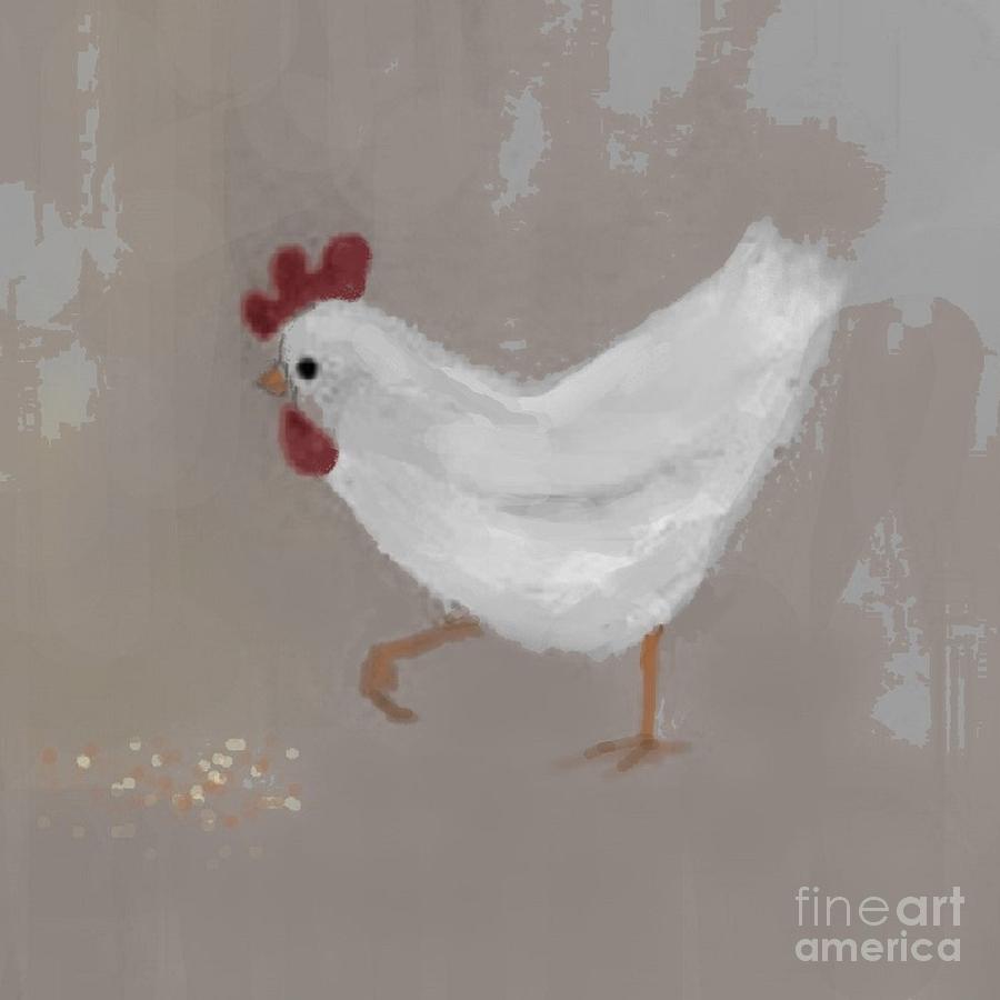 Organic Chicken  Painting by Vesna Antic