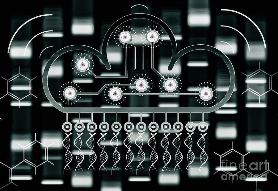 Abstract Photograph - Organic Computing by Giroscience/science Photo Library