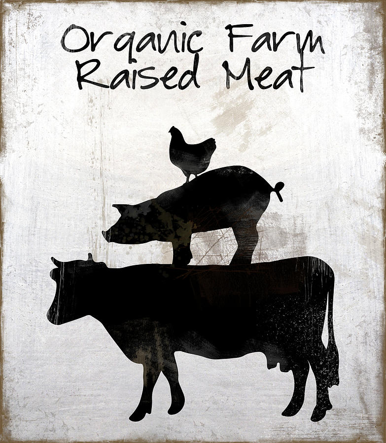 Chicken Digital Art - Organic Farm Raised Meat by Tina Lavoie