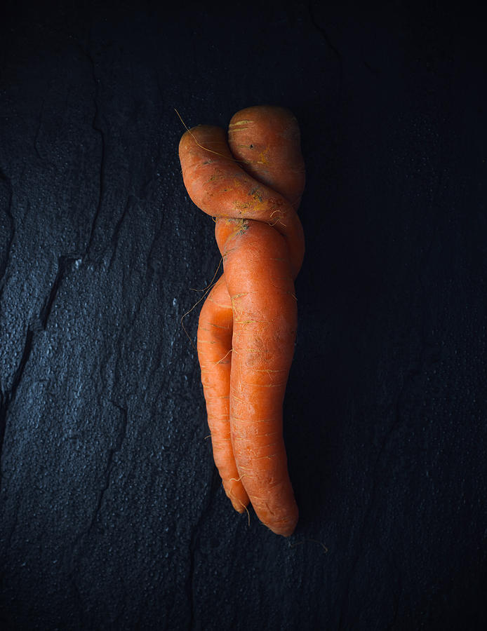 Carrot Photograph - Organic Love Story by Aleksandrova Karina