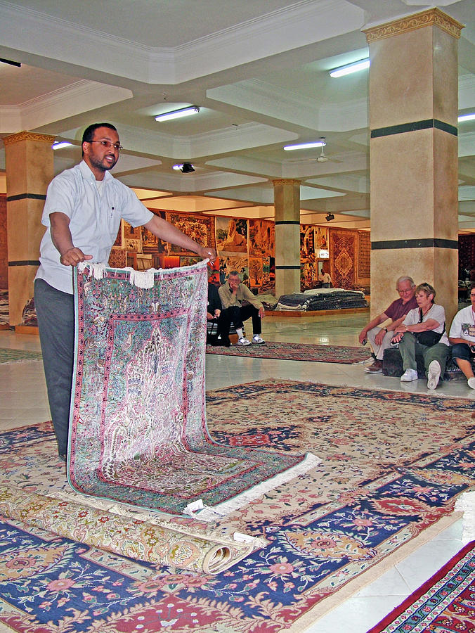 Oriental Carpet Salesman in Sakkara, Egypt Photograph by Ruth Hager ...