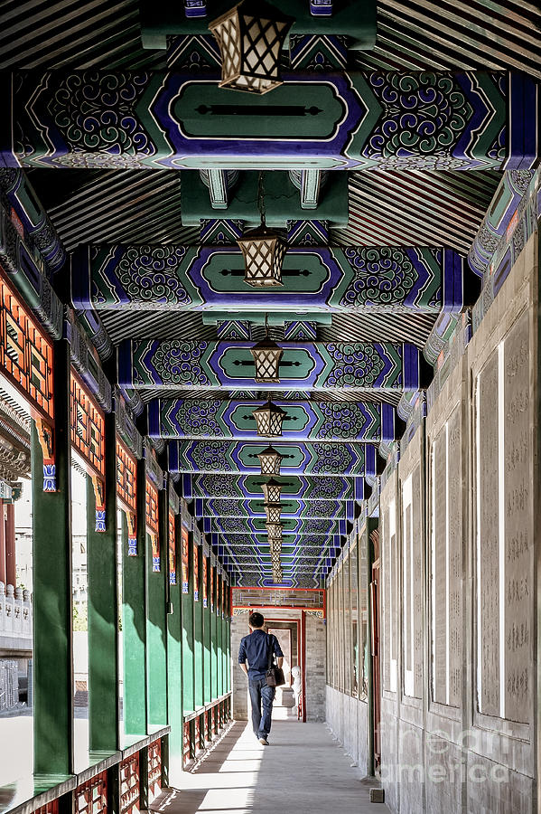 Oriental Photograph - Oriental Hallway by Iryna Liveoak