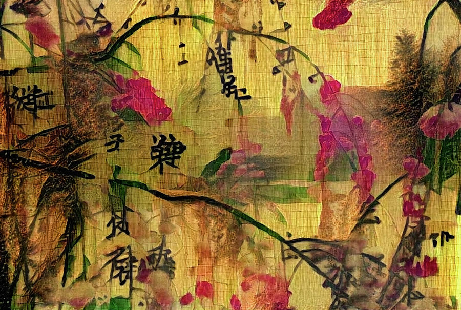 Oriental Painting. Japanese style Digital Art by Bruce Rolff