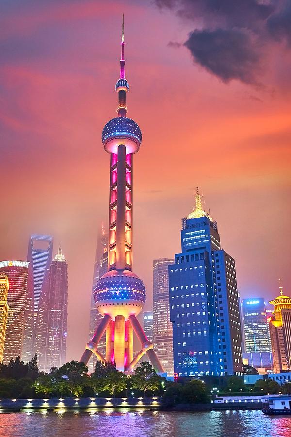 Architecture Photograph - Oriental Pearl Tv Tower, Pudong by Jan Wlodarczyk