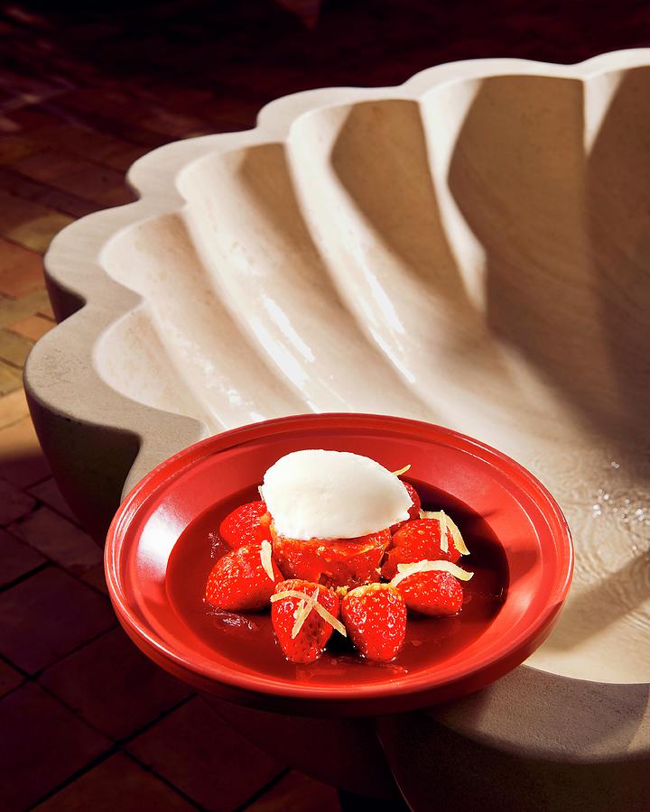 Oriental Strawberry Tagine With Tomato Chutney Photograph by Jalag / Alexandre Chaplier