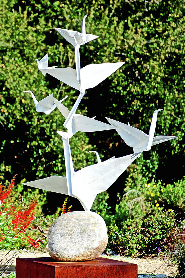 Origami Birds In Rancho Santa Ana Botanic Garden In Claremont