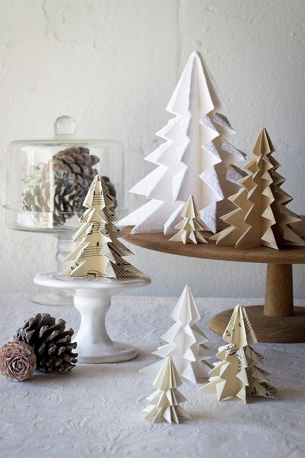 Origami Christmas Trees Photograph by Great Stock!