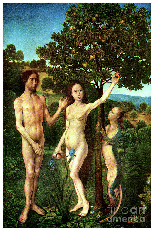 Original Sin The Fall Of Adam And Eve Drawing by Print Collector