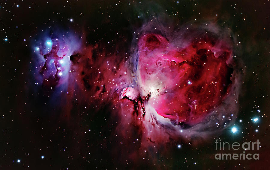 Orion Nebula and Running Man Nebula Photograph by Doc Braham
