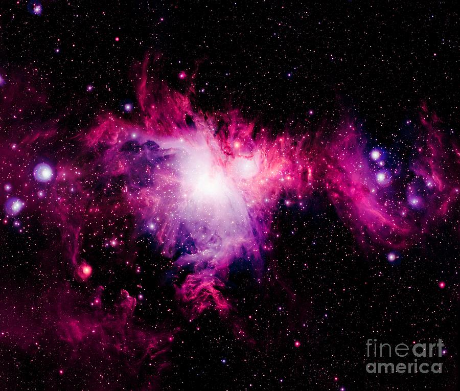 Orion Nebula Hot Pink Magenta Purple by Johari Smith