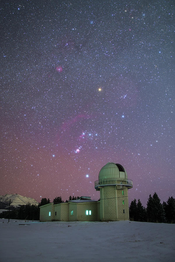 Orion Set Above Nanshan Observatory Photograph by Jeff Dai