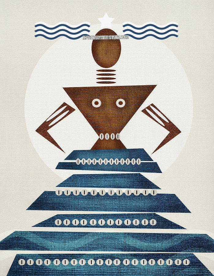 Sea Digital Art - Orisha Yemanya by SOUENTOS - souvenirsycuentos - Viola Mari Ekong