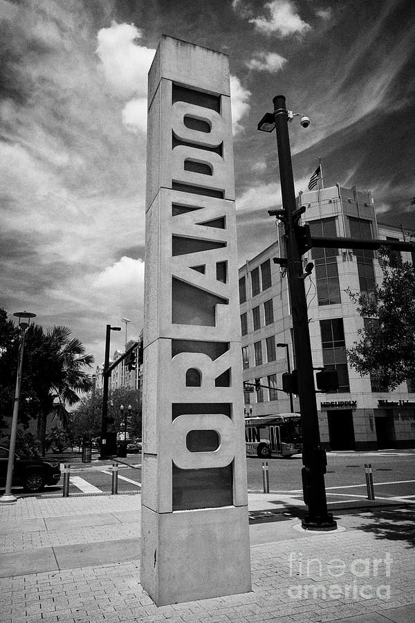 Orlando Photograph - Orlando sign Orlando Florida USA by Joe Fox