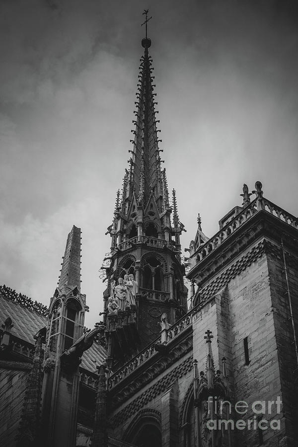 Ornate Details of Spire on Notre Dame, Paris 2016 Photograph by Liesl Walsh