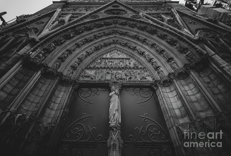 Ornate Door on Notre Dame, Paris 2016 Photograph by Liesl Walsh