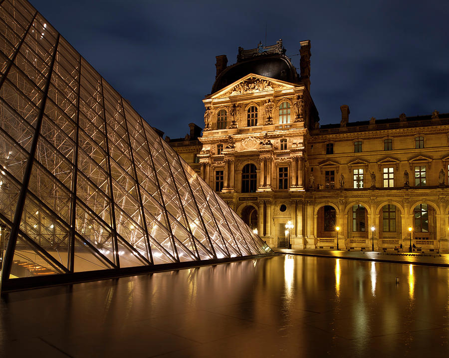 Louvre Photograph - Ornate Glass And Masonry At The Louvre by Michael Blanchette Photography