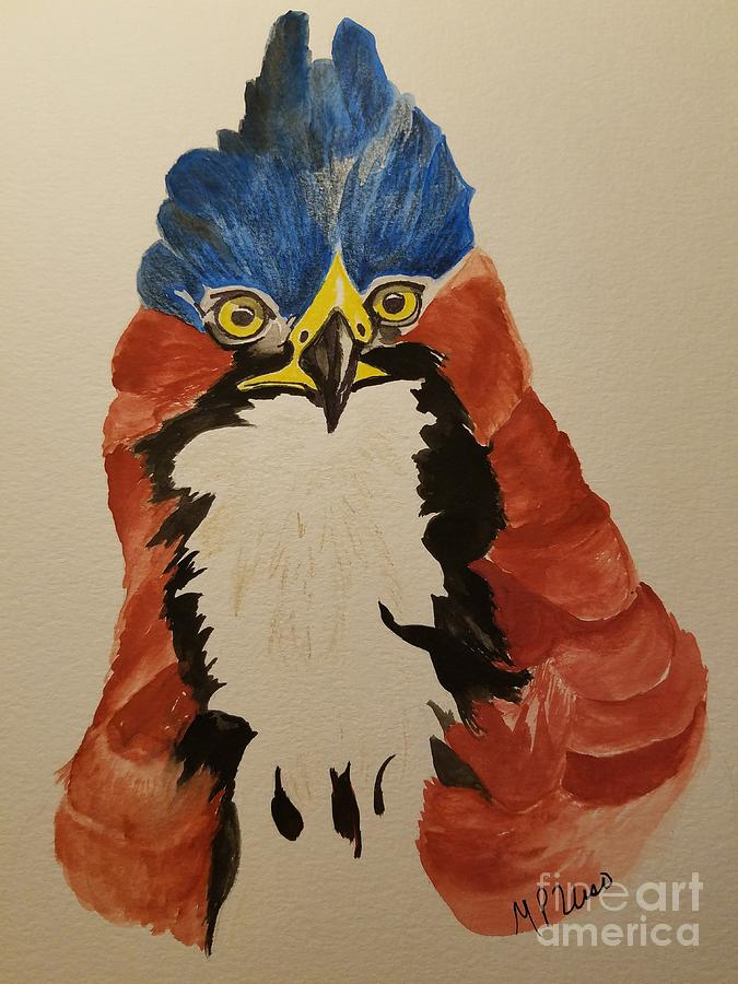 Ornate Hawk Eagle Painting by Maria Urso