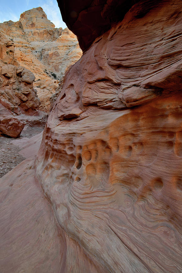 Ornate Walls of Little Wild Horse Slot Canyon Photograph by Ray Mathis