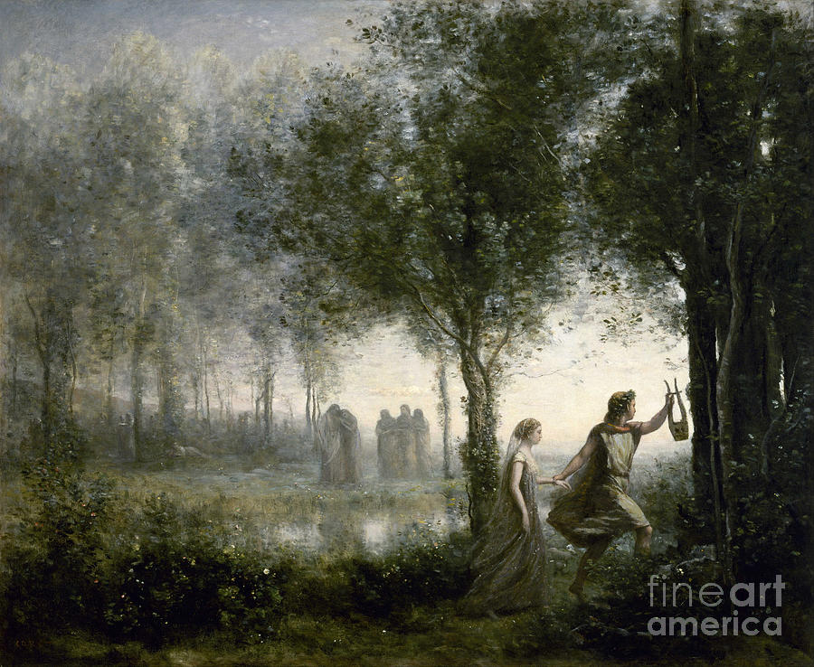 Orpheus Leading Eurydice Drawing by Heritage Images