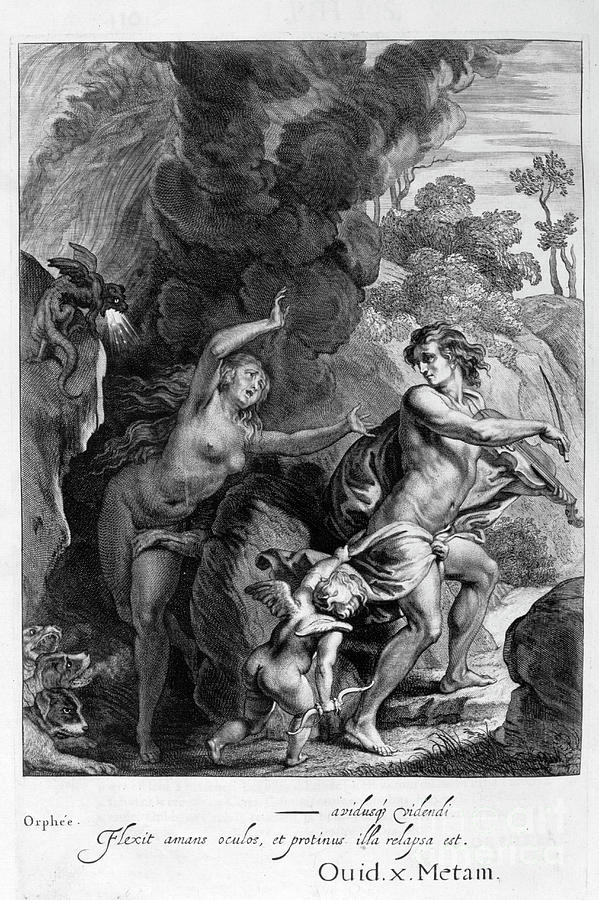 Orpheus, Leading Eurydice Out Of Hell Drawing by Print Collector