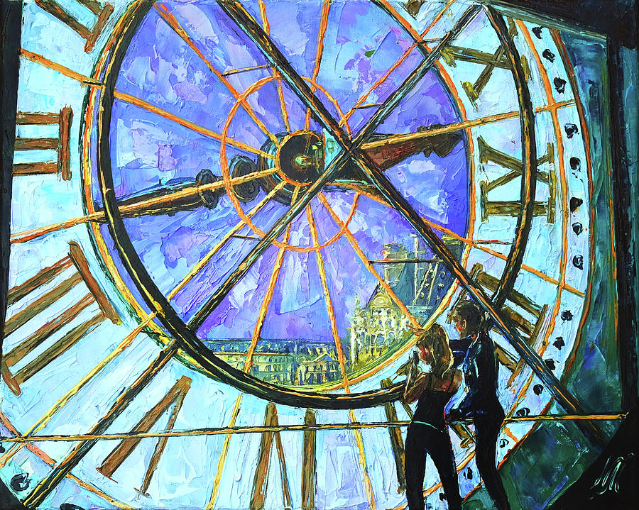 Orsay Clock Painting by Natasha Mylius - Fine Art America