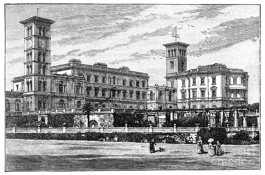 Castle Drawing - Osborne House, Isle Of Wight, 1900 by Print Collector