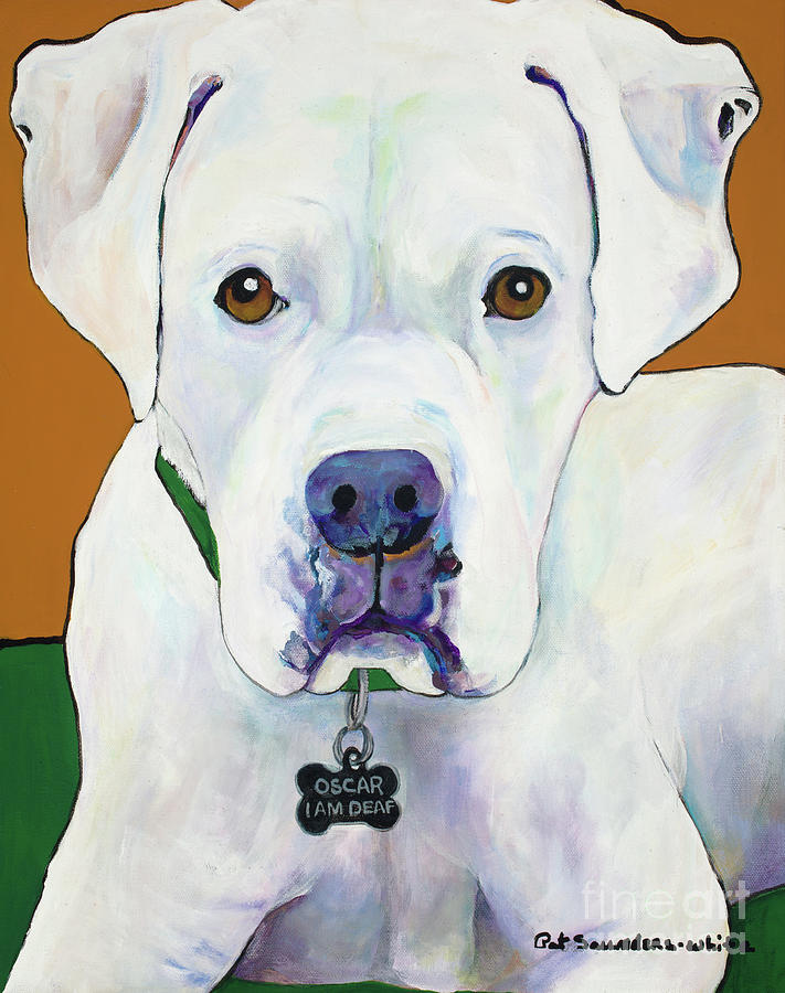 Oscar I Am Deaf Painting by Pat Saunders-White
