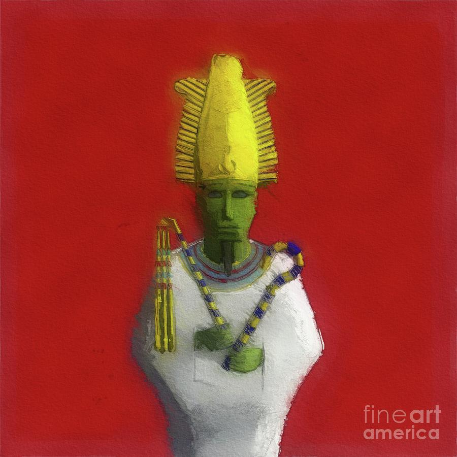 Queen Painting - Osiris, God of Ancient Egypt by Esoterica Art Agency