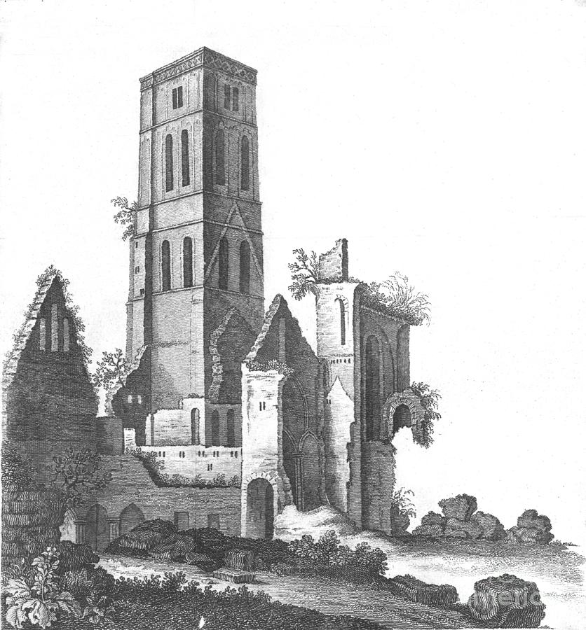 Osney Abbey Near Oxford Drawing by Print Collector