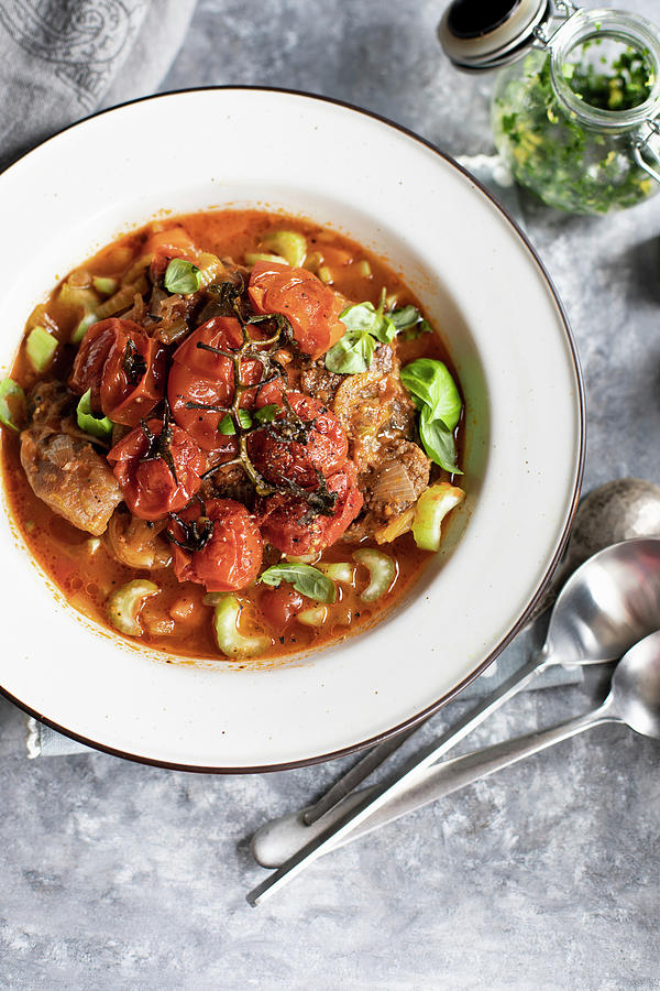 Osso Bucco With Roasted Tomatoes Photograph by Lilia Jankowska