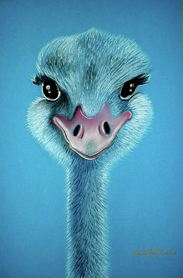 Ostrich Painting - Ostrich by Cherie Roe Dirksen
