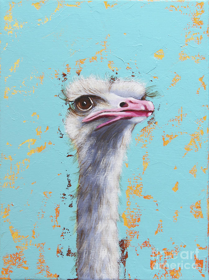 Ostrich Painting by Lucia Stewart