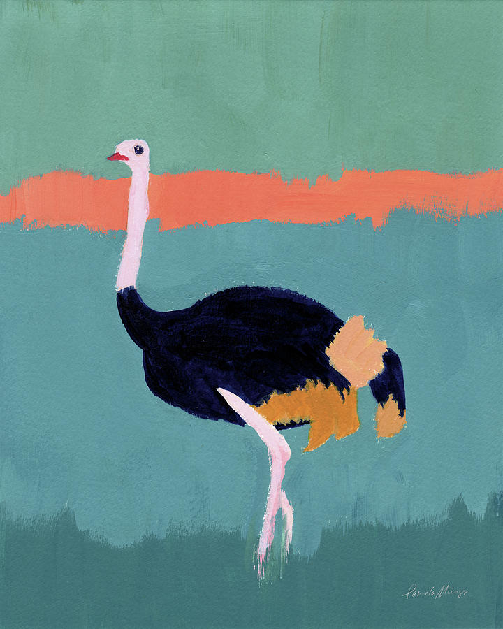 Abstract Painting - Ostrich by Pamela Munger