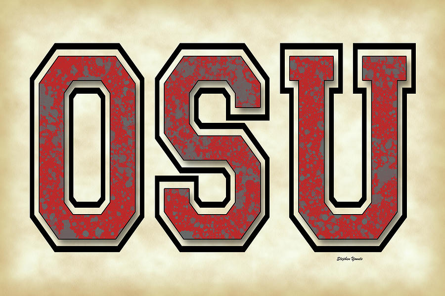 OSU - Ohio State University - Parchment Digital Art by Stephen Younts