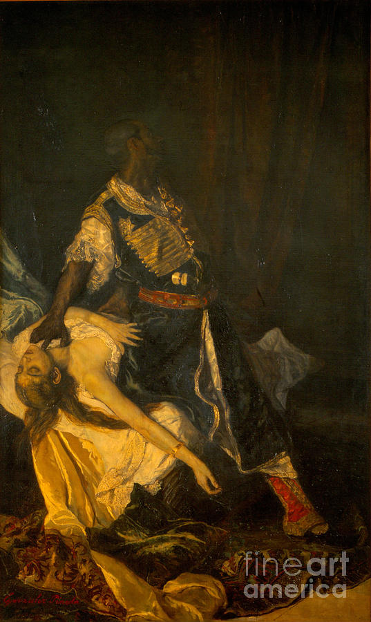 Othello Killing Desdemona, 1879. Artist Drawing by Heritage Images