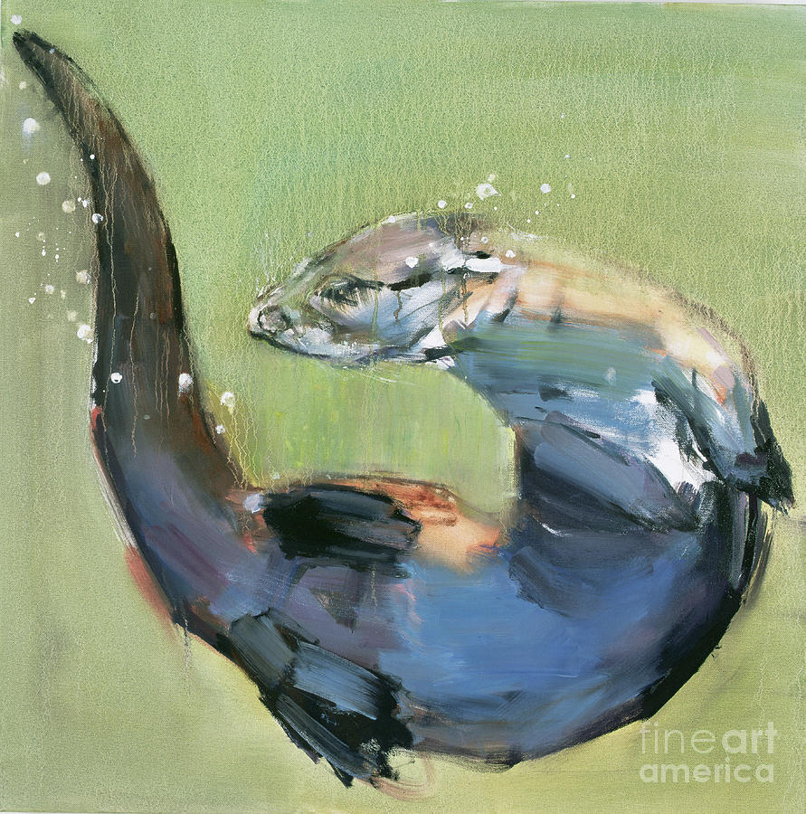 Otter Painting - Otter, 2003 by Mark Adlington