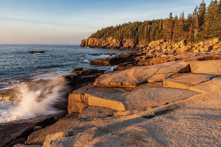 Otter Cliffs At Sunrise In Acadia Photograph by Chuck Haney - Fine Art ...