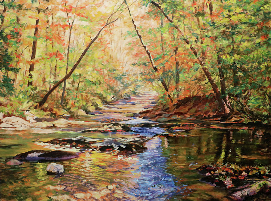 Otter Creek - Near Peaks of Otter VA Painting by Bonnie Mason