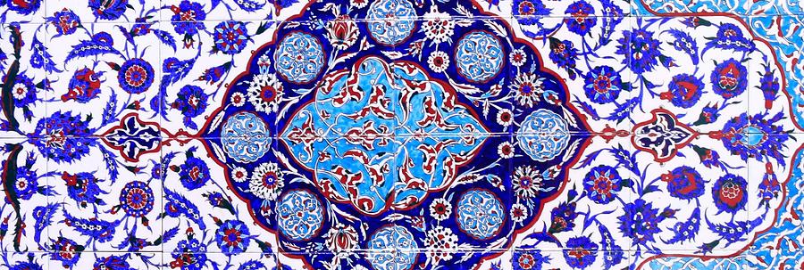 Ottoman Iznik Mosaic Tile  In Topkapi Palace Istanbul Painting