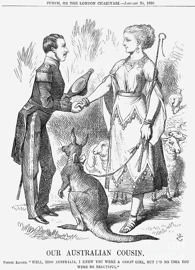 Our Australian Cousin, 1868. Artist Drawing by Print Collector