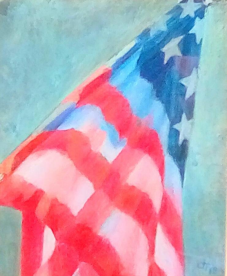 Our Flag Pastel by John Taylor - Pixels