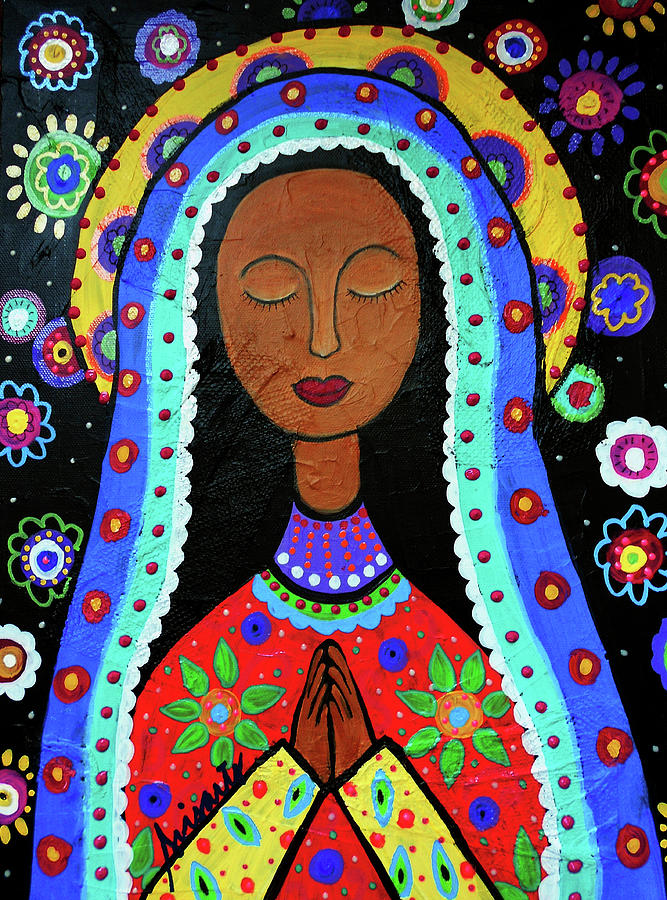 Flower Painting - Our Lady Of Guadalupe II by Prisarts