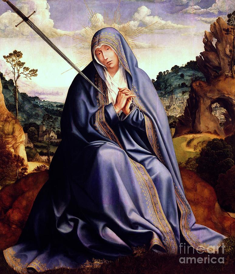 Our Lady Of Sorrows By Quentin Massys Painting by Quentin Massys