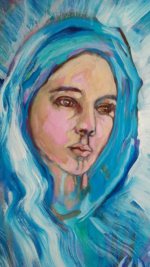Our lady of Sorrows Painting by Suzanne Silvir