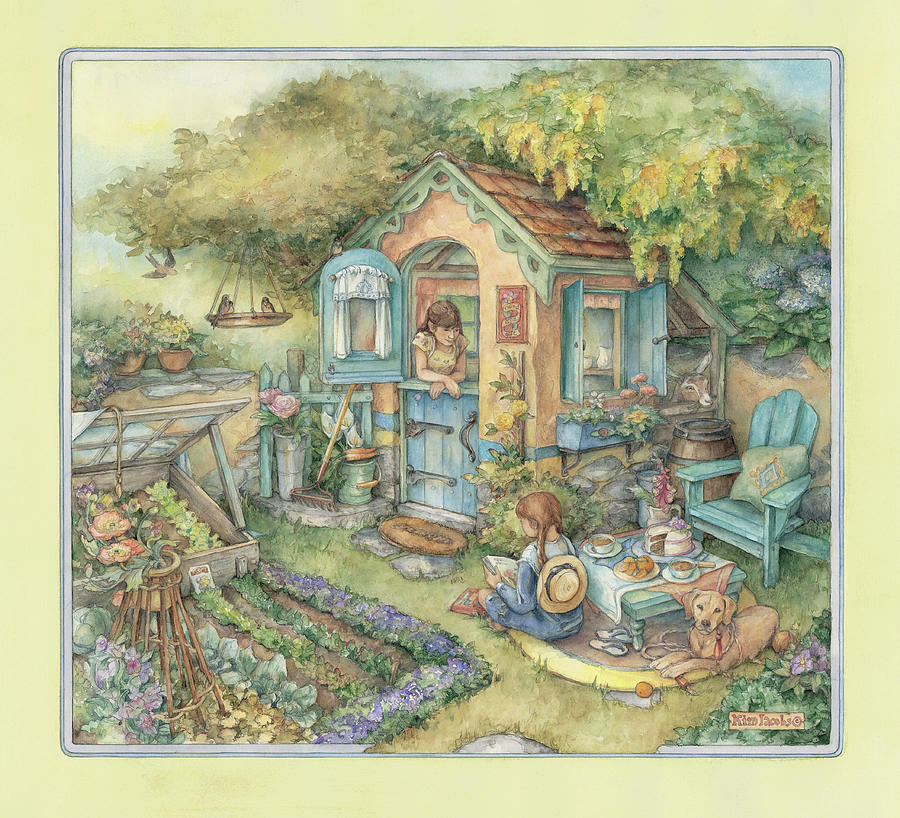 Cottage Painting - Our Little House by Kim Jacobs