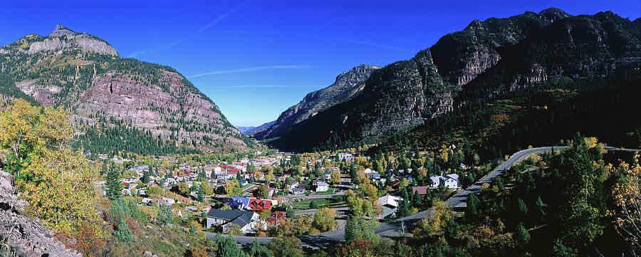 Ouray Town Nestled Between Mountains Photograph by Holger Leue