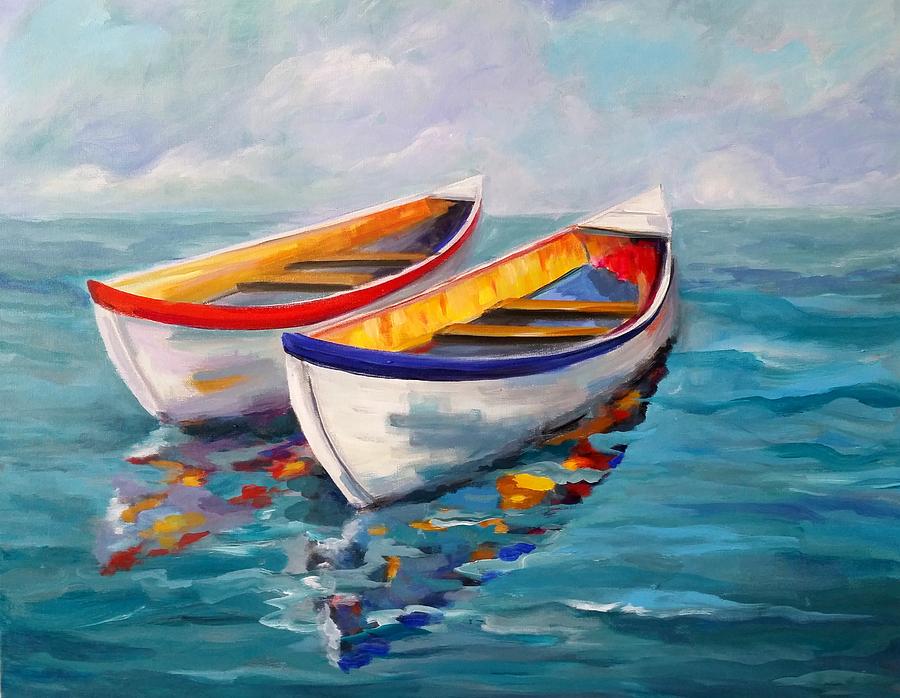 Out at Sea Painting by Rosie Sherman